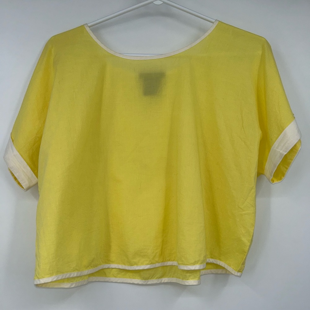 Sara Duke 100% Cotton Yellow and White Shirt